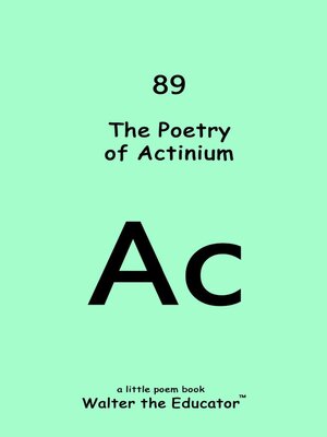 cover image of The Poetry of Actinium